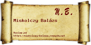 Miskolczy Balázs névjegykártya