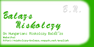 balazs miskolczy business card